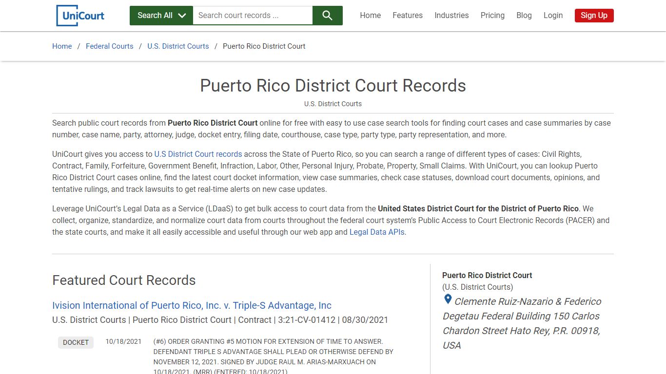 Puerto Rico District Court Records | PACER Case Search ...