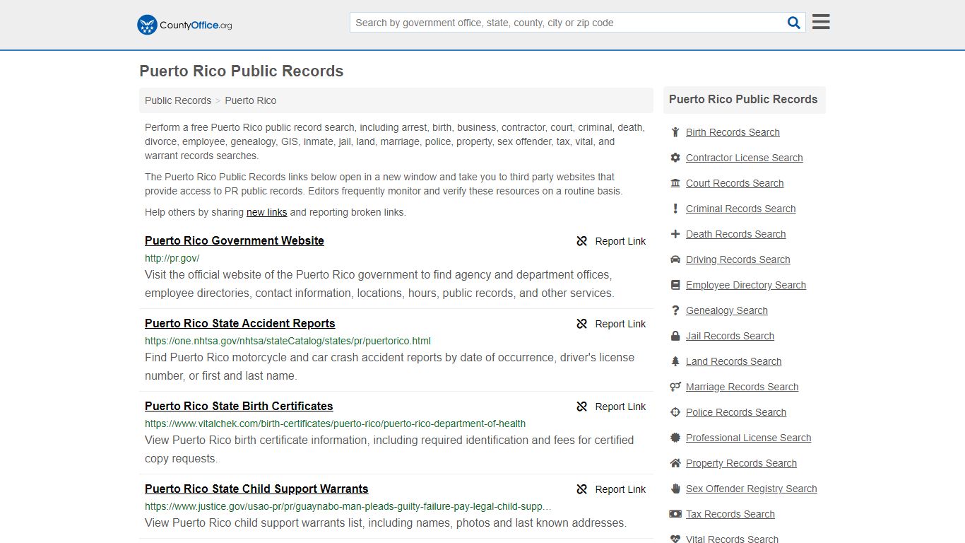 Public Records - Puerto Rico (Business, Criminal, GIS ...